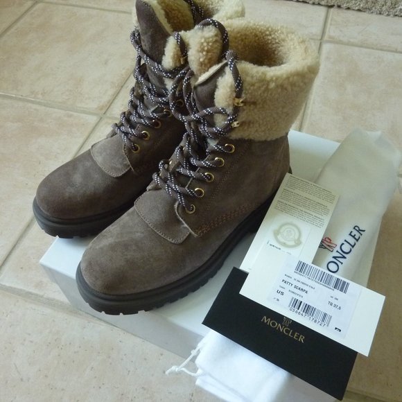 Moncler Patty Scarpa Suede Boots 75b 